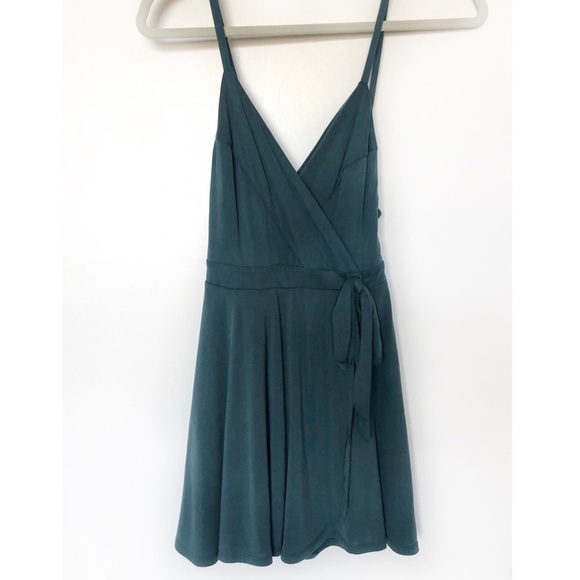 UO Kimchi Blue Veruca Skorted Wrap-Front Romper - Picture 6 of 6